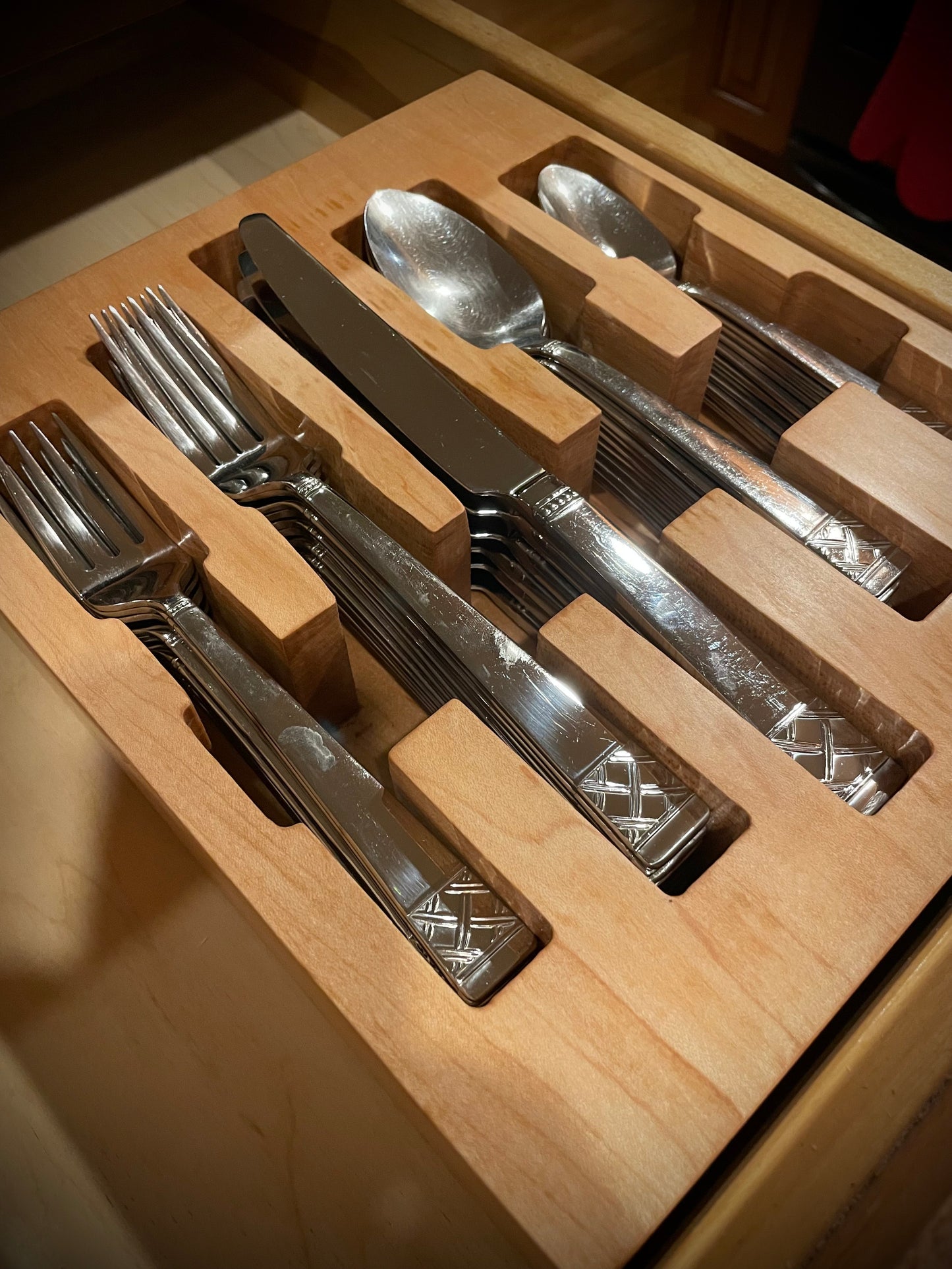 Cutlery Organizer - Maple