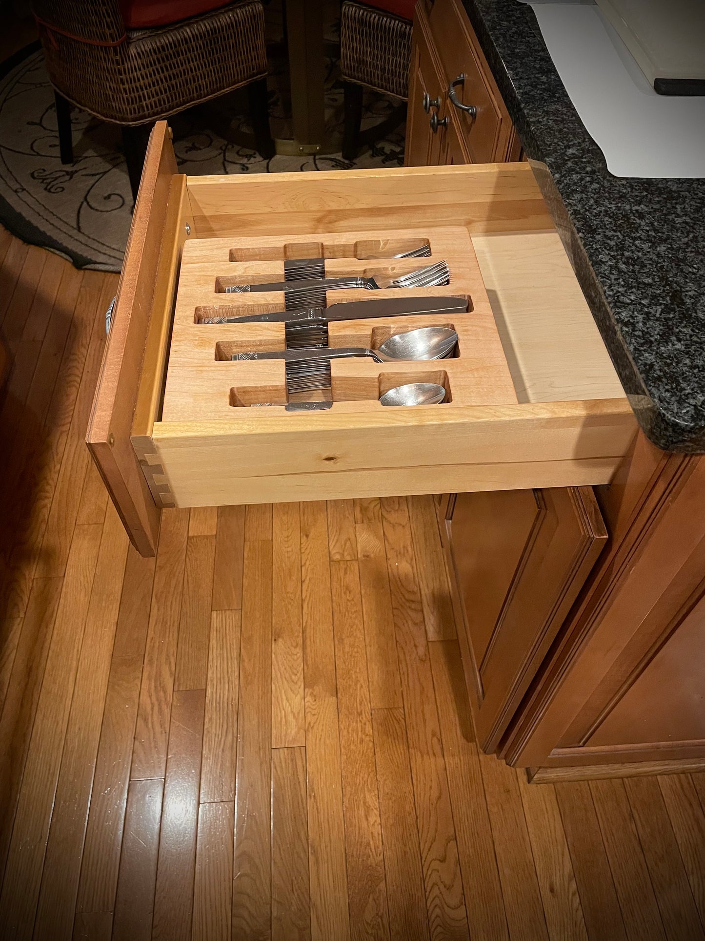 Cutlery Organizer - Maple