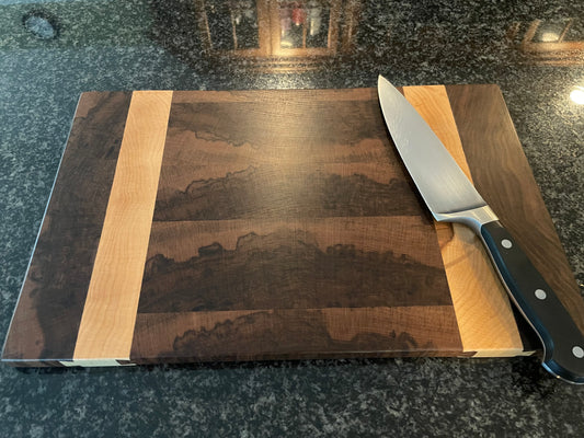 End-grain cutting board - Premium Black Walnut and Maple