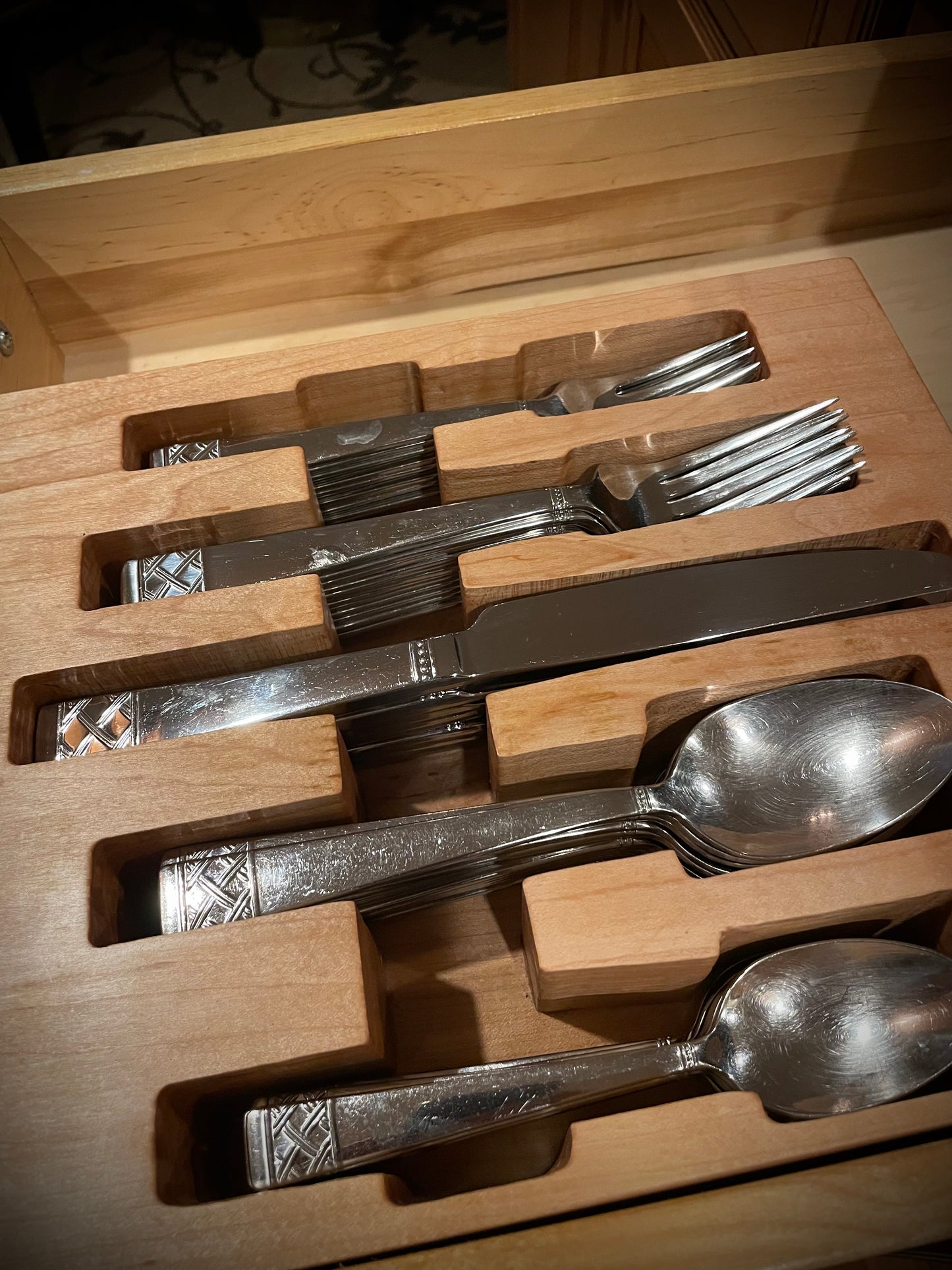 Cutlery Organizer - Maple