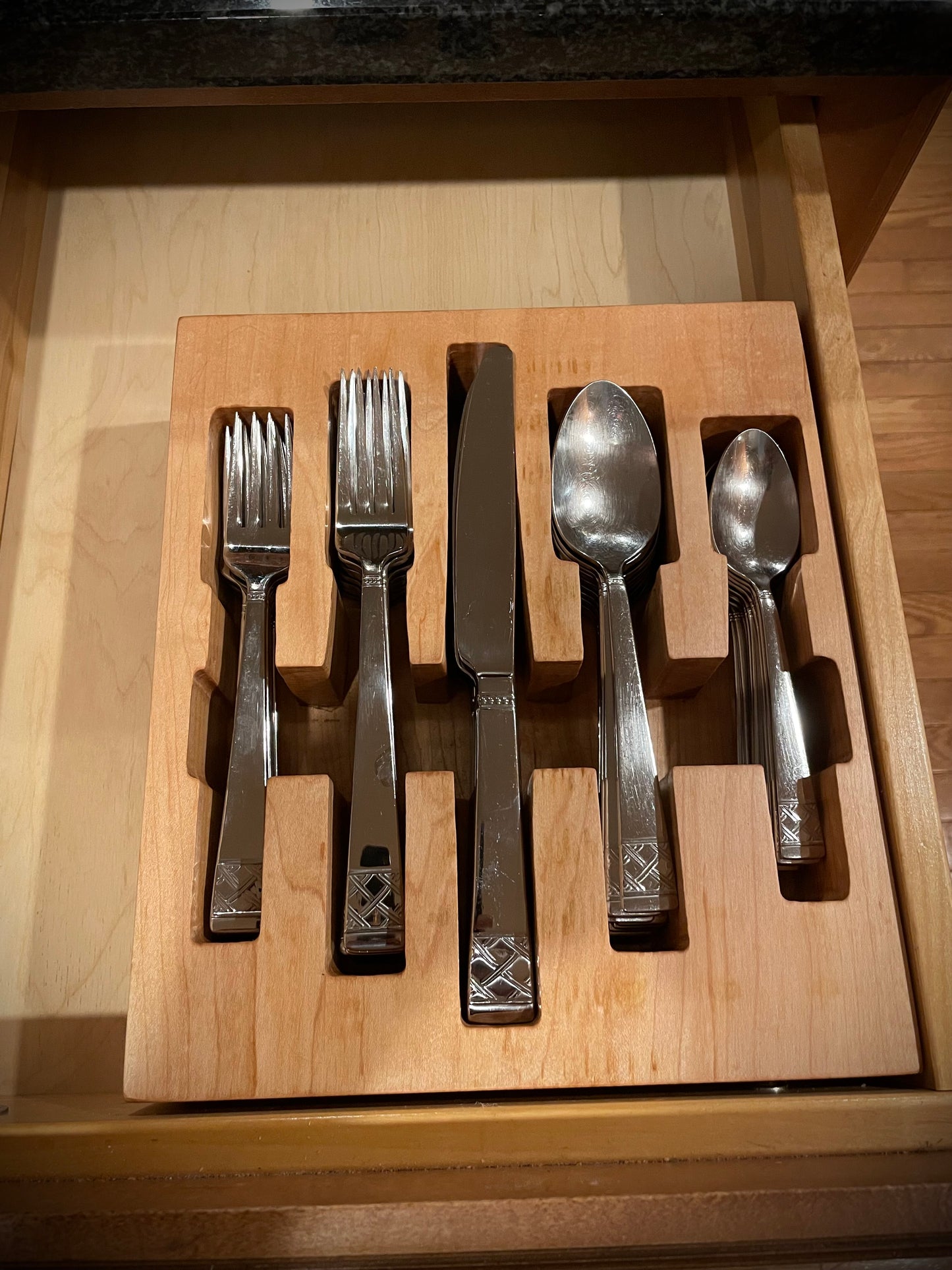 Cutlery Organizer - Maple